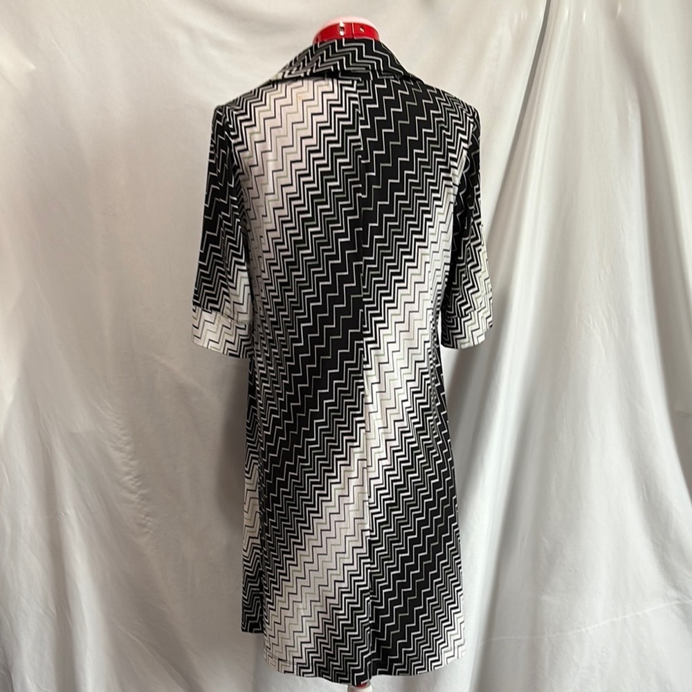 MM356 Rabbit Rabbit Rabbit Black and White Midi Dress - Picture 4 of 6